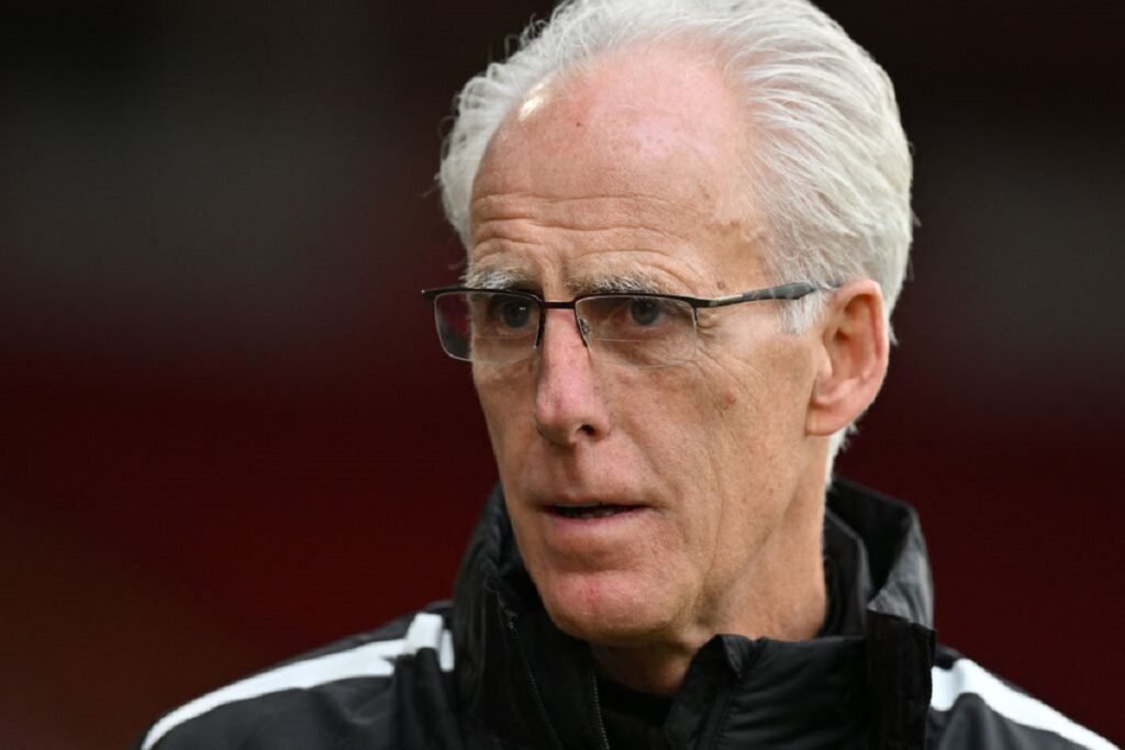 Mick McCarthy in the dugout.